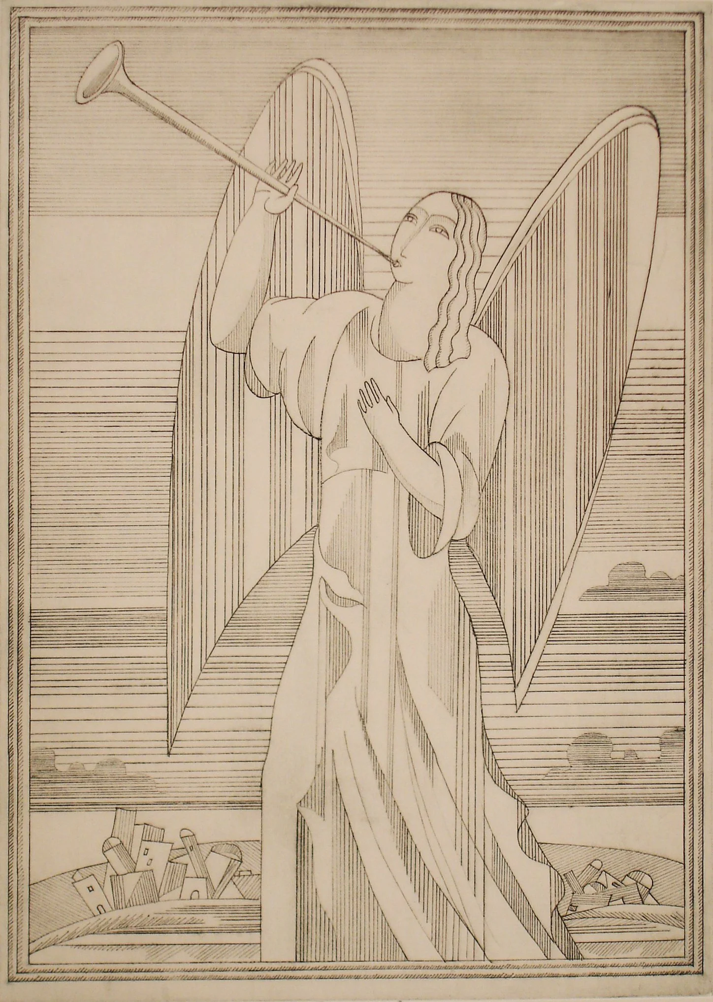 From the "Angel" Series (Set of 4) – Original Drypoint Etchings, 60x42 cm