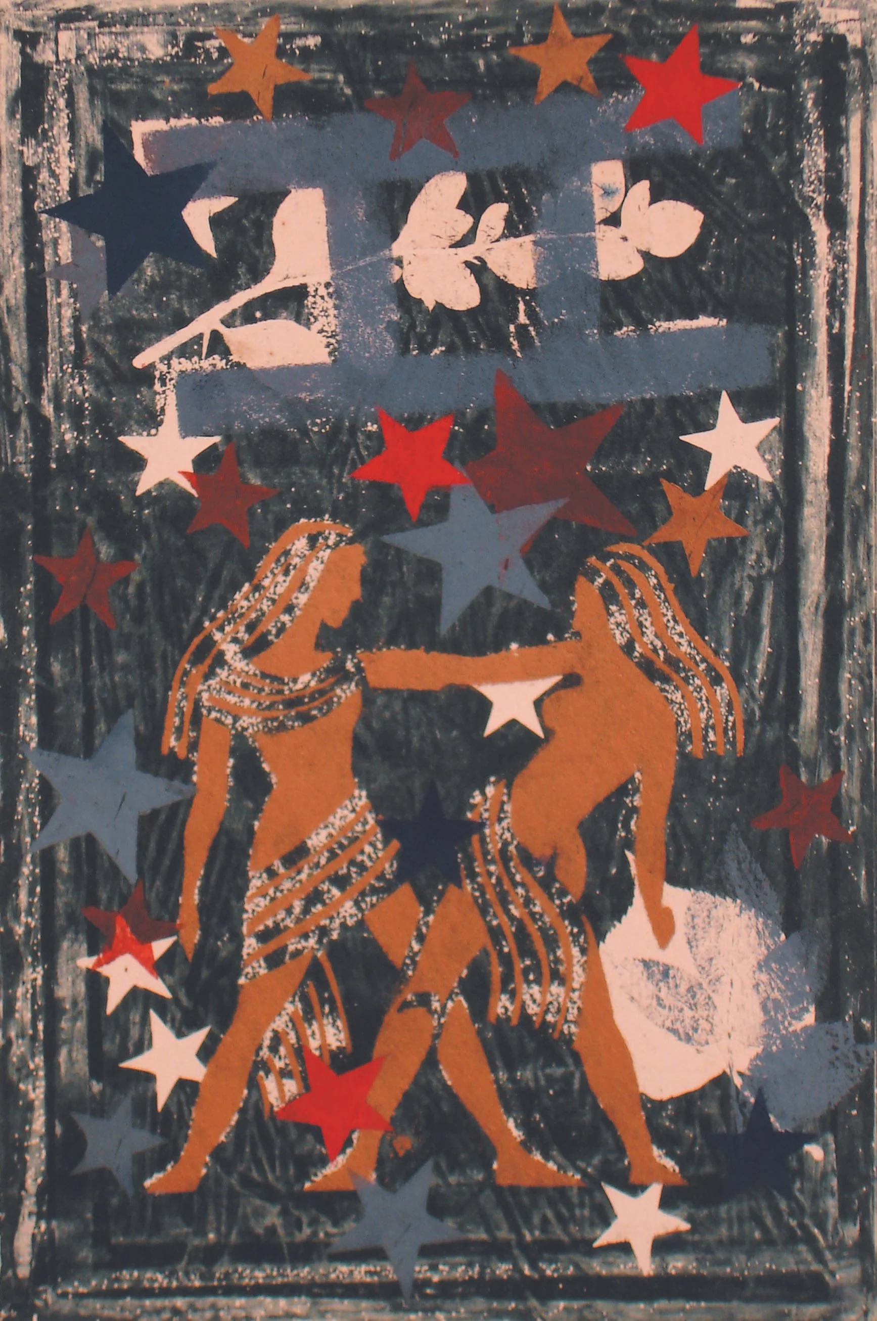 Zodiac 5, a mixed media artwork on paper by Joseph Kapelyan, 2009. Dimensions: 40x27cm.