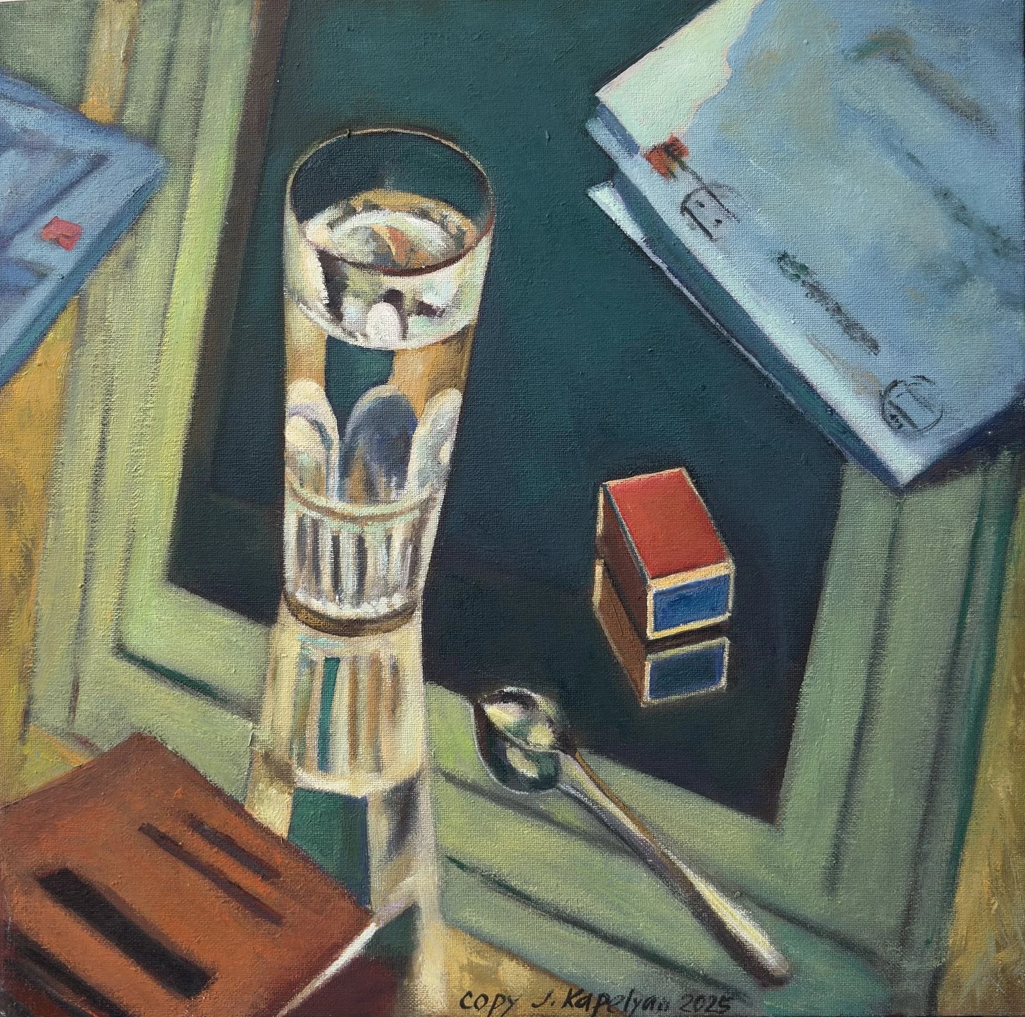 Still Life with Letters / Nature Morte aux Lettres (After Petrov-Vodkin)
