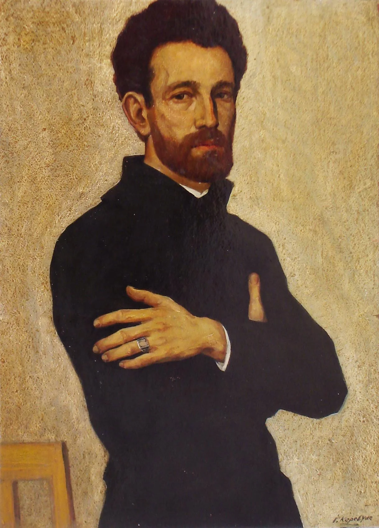 Self-Portrait (1966) - Oil on cardboard,  61 × 43 cm