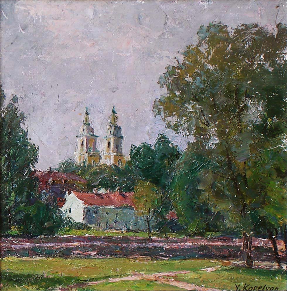 Minsk Countryside (1978) - Oil on canvas, 25 × 24 cm