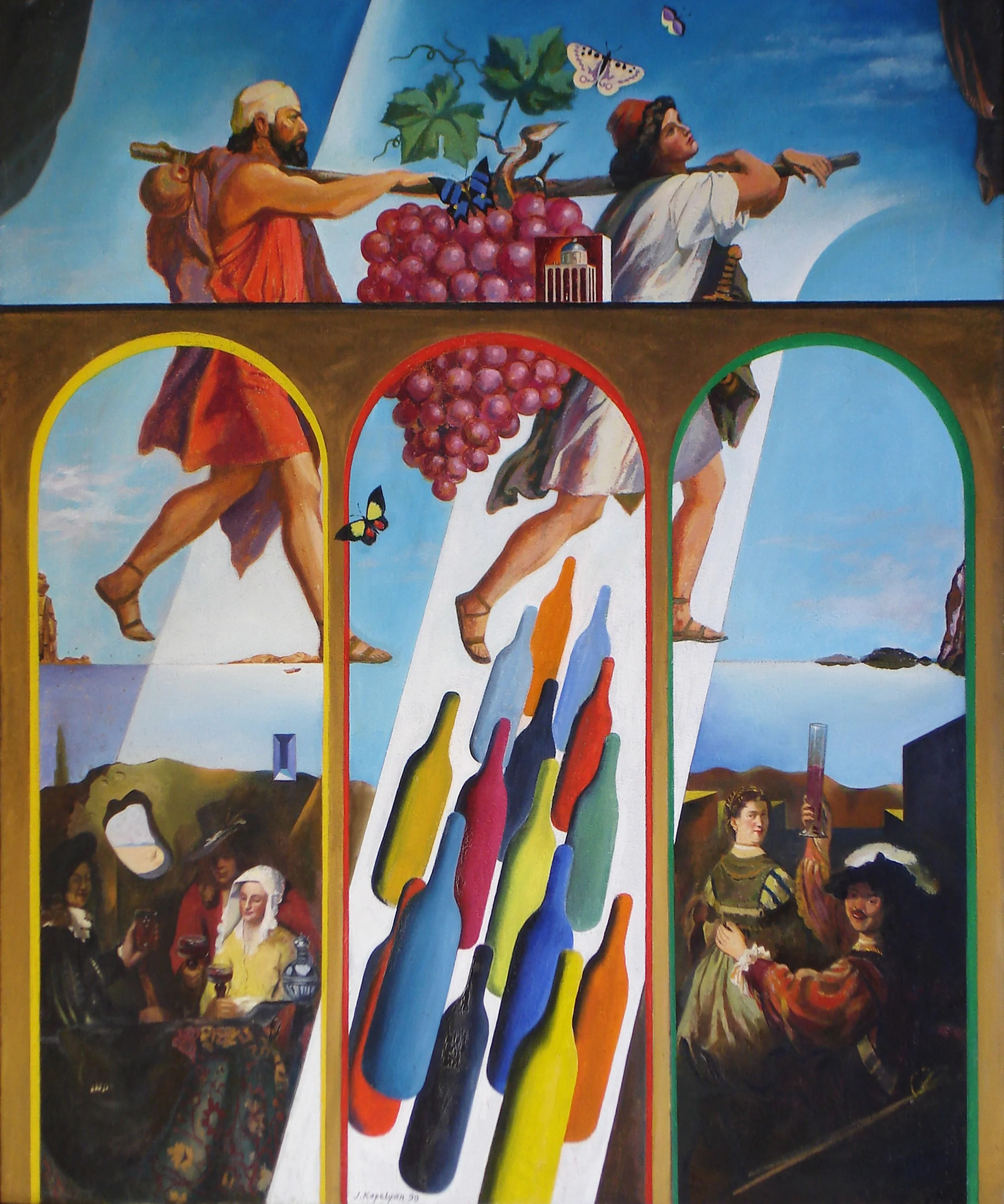 Wine Festival (1999) - Oil on canvas, 120 × 100 cm