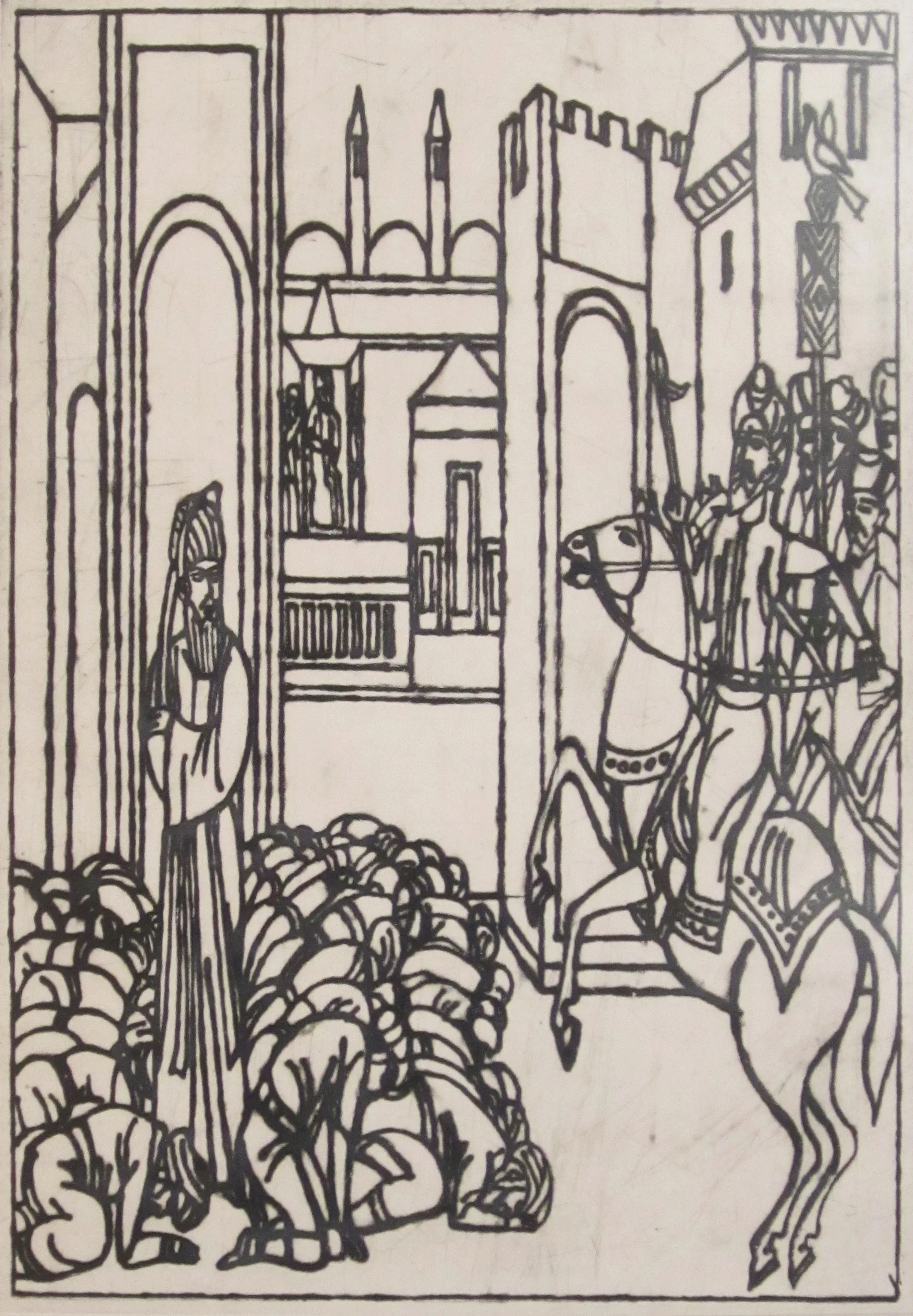 From the "Book of Esther" Series (Triptych / Set of 3) – Drypoint Etchings, 60x40 cm