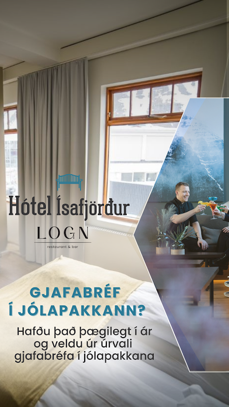Hótelauglýsing fyrir Hótel Ísafjörð