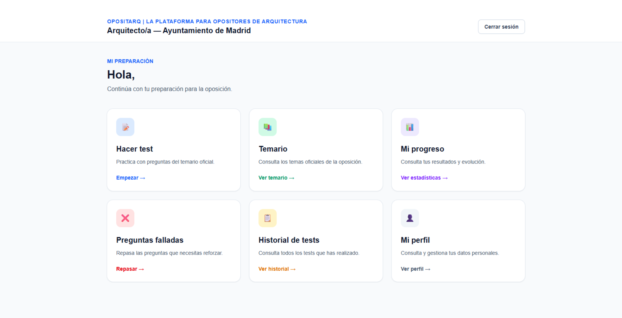 Plataforma de test online con 10.000 preguntas. Para dispositivos móviles y ordenadores
