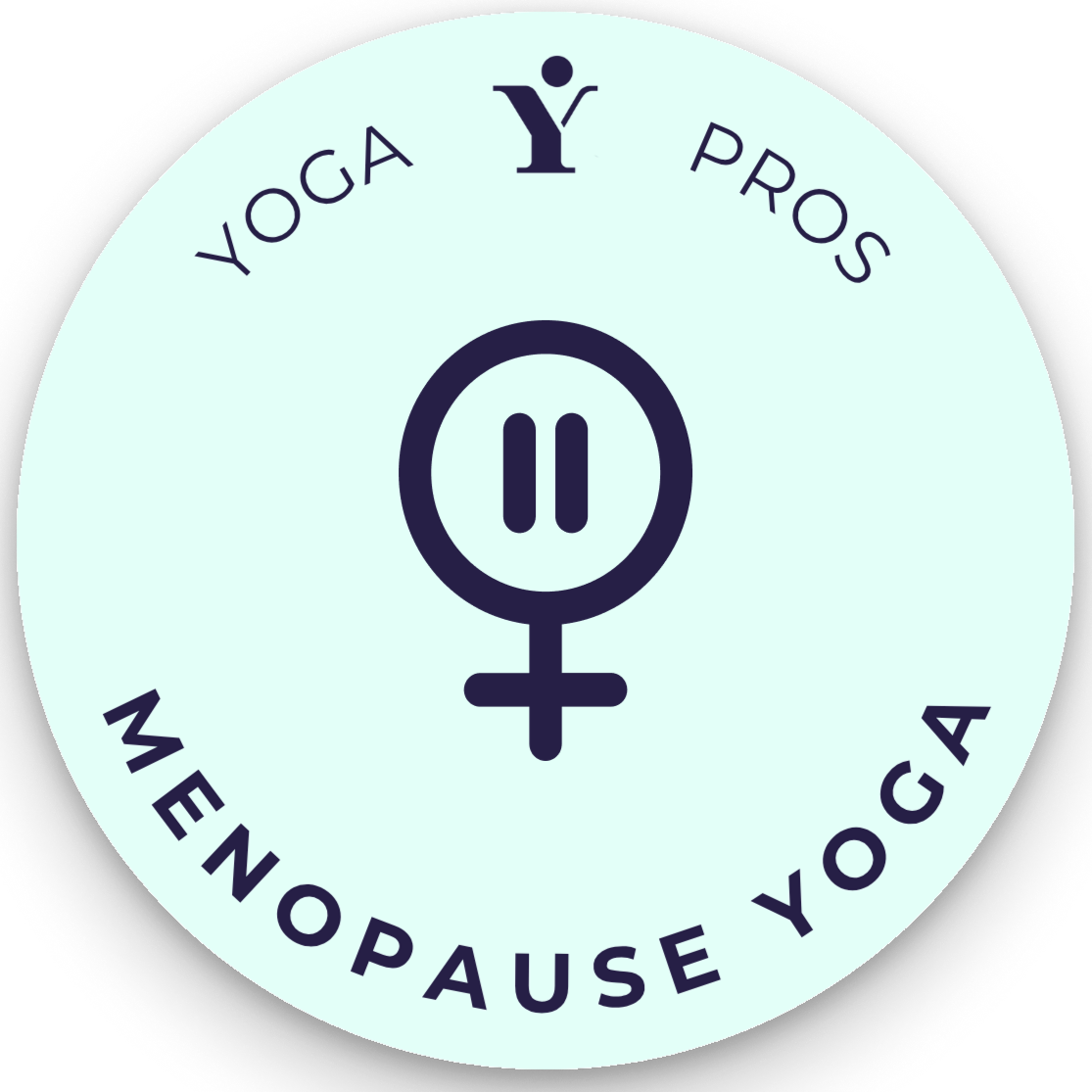 Logo from the professional body Yoga Pros, acknowledging Emma's training and experience in menopause yoga.