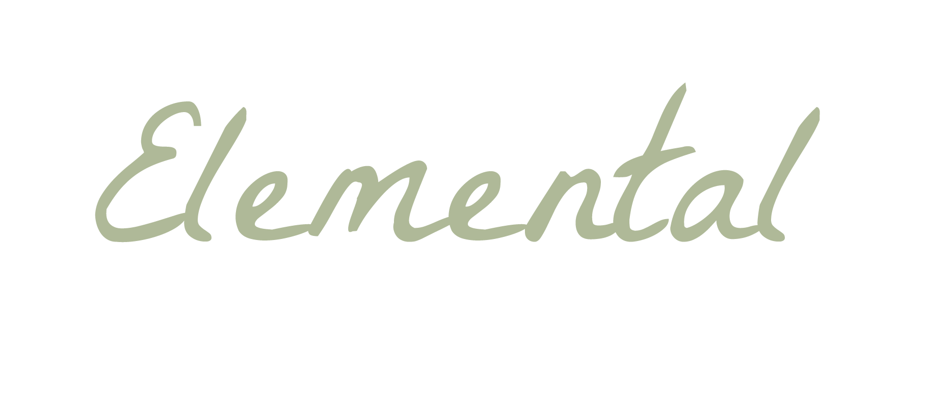The word 'Elementary' written in a cursive font with a light green color on a transparent background.