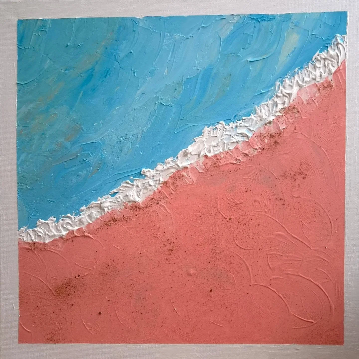 I  made these before I knew quite what I was looking for.

Water meeting land.
Layers accumulating beneath the surface.
The marks left by movement, pressure and time.

I've been looking back at some of my earlier work during this @landartcollective r