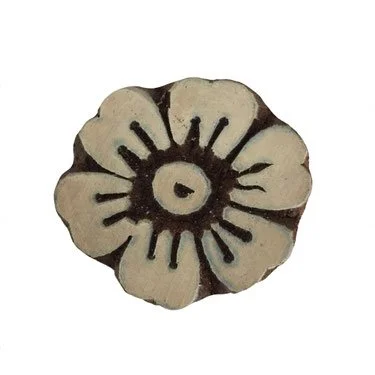 Block Print Stamp Flower M 43