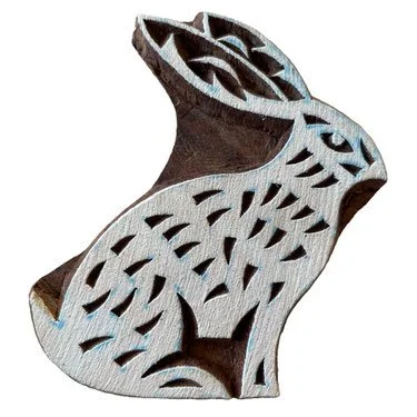 Block Print Stamp Bunny M 199 NEW