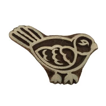 Block Print Stamp bird M 24.2 NEW