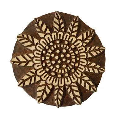 Block Print Stamp Fancy Flower M 108 NEW