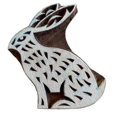 Block Print Stamp Bunny M 199.1 NEW