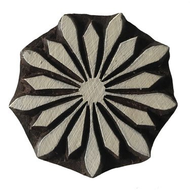 Block Print Stamp Flower Star M 186 NEW