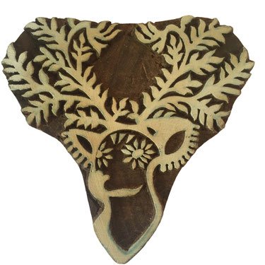 Block Print Stamp Deer M 54