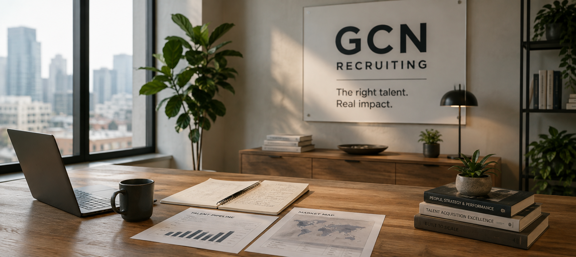 GCN Recruiting workspace for talent acquisition and market intelligence