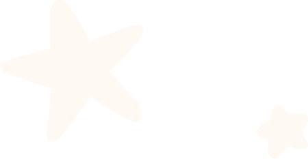 Silhouettes of a two differently-sized stars against a black background.