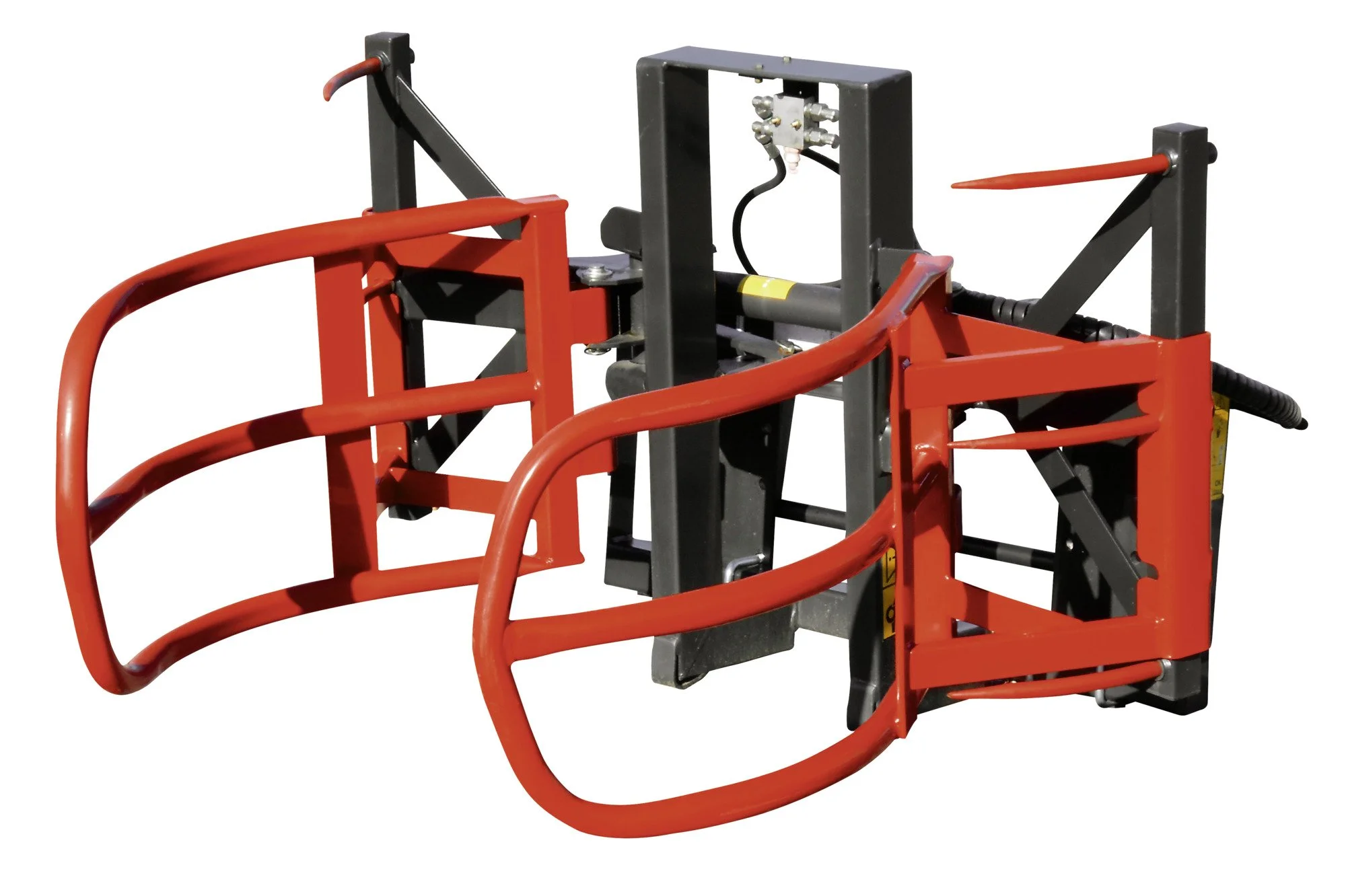 A cherry picker lift with red guard rails and a black control box, used for reaching high places in construction or maintenance work.