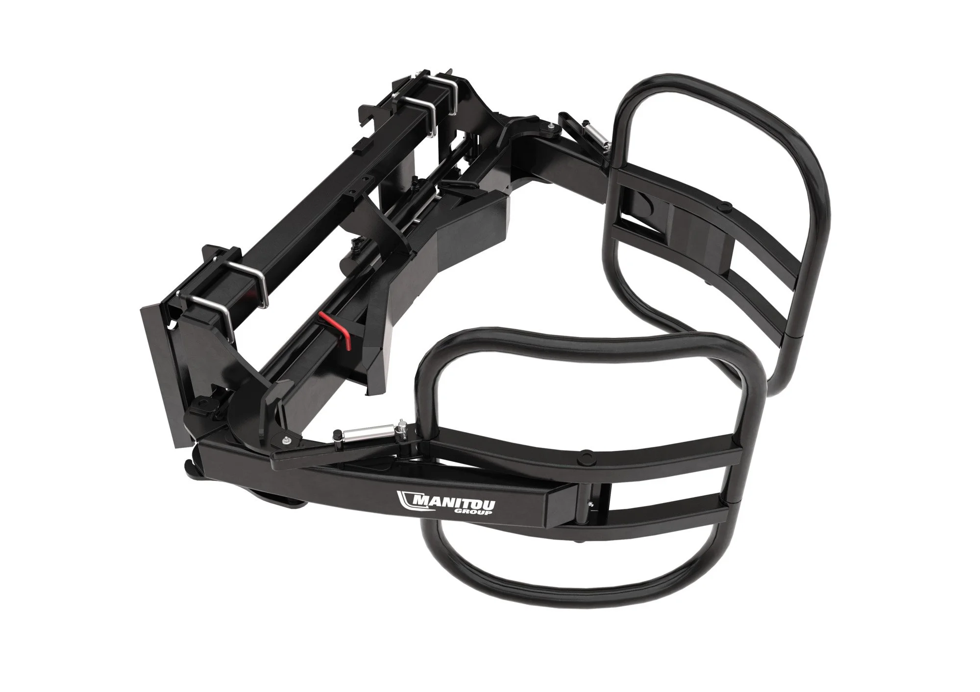 A black motorcycle motorcycle seat with a black metal frame and padding.