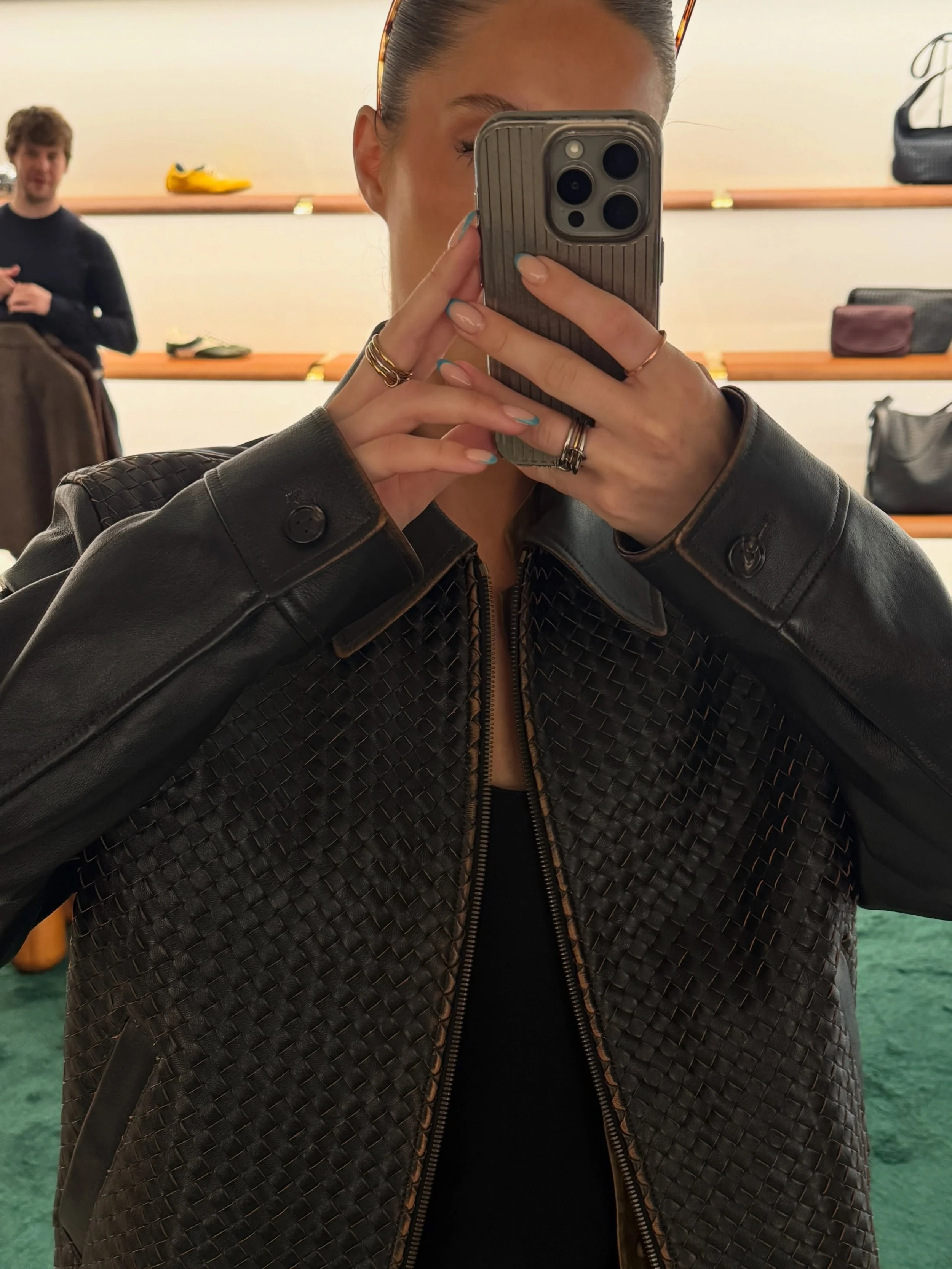 A selection of @newbottega &hellip;I am obsesseddd with the menswear leather intrecciato jacket🤤
