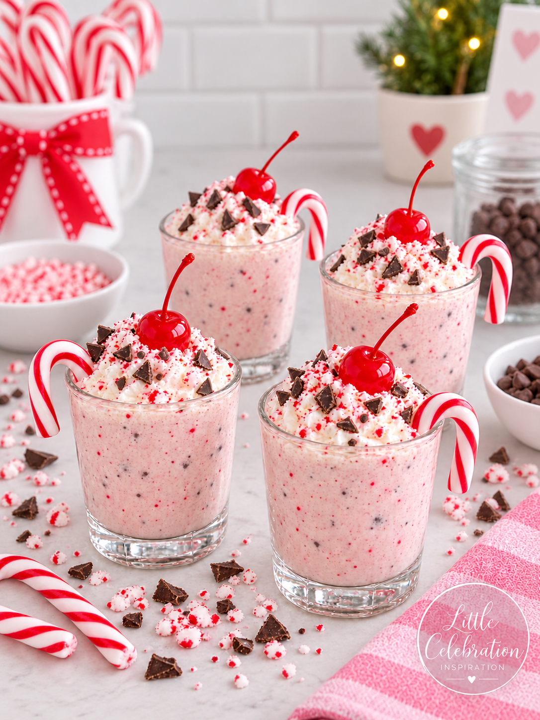 Easy Candy Cane Milkshakes for Kids