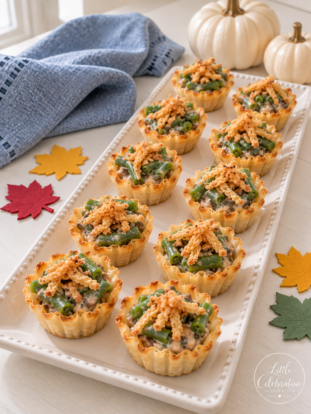 Mini Green Bean Casserole Cups
