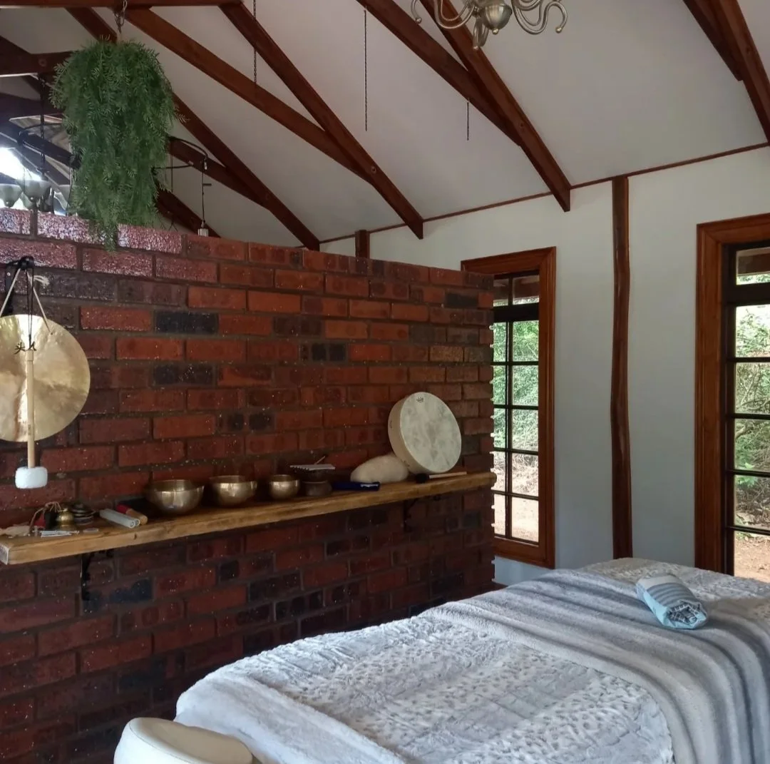 Iyashi sound therapy room with singing bowls and gongs, Balgowan.