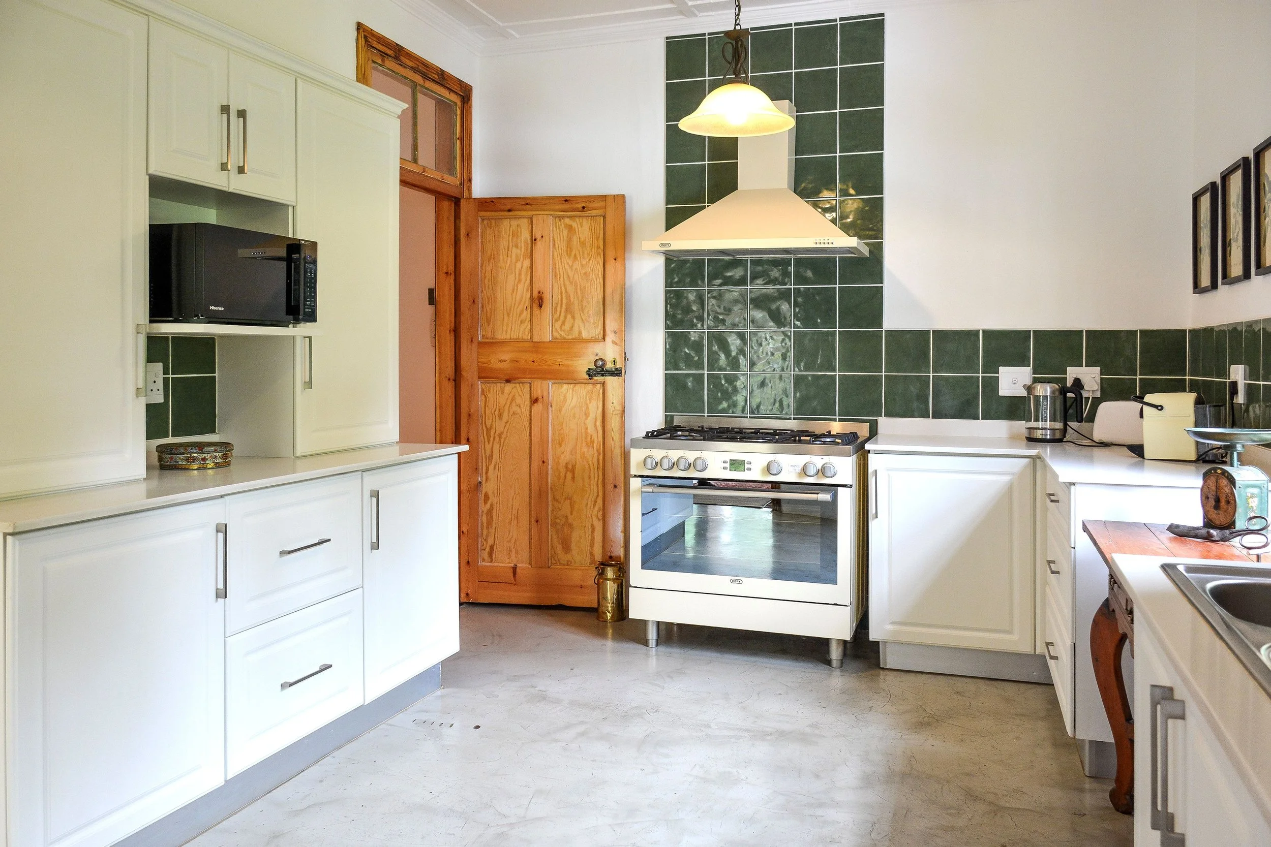 Fully equipped kitchen at the accommodation.
