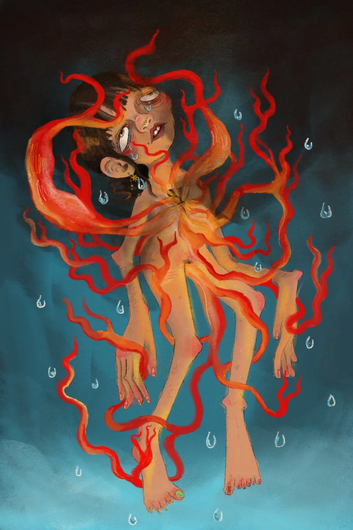 There is a fire inside 