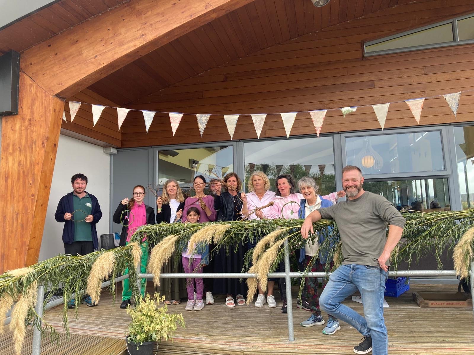 Willow weaving workshop led by Kerry artist Phil McSweeney, teaching participants contemporary willow craft techniques