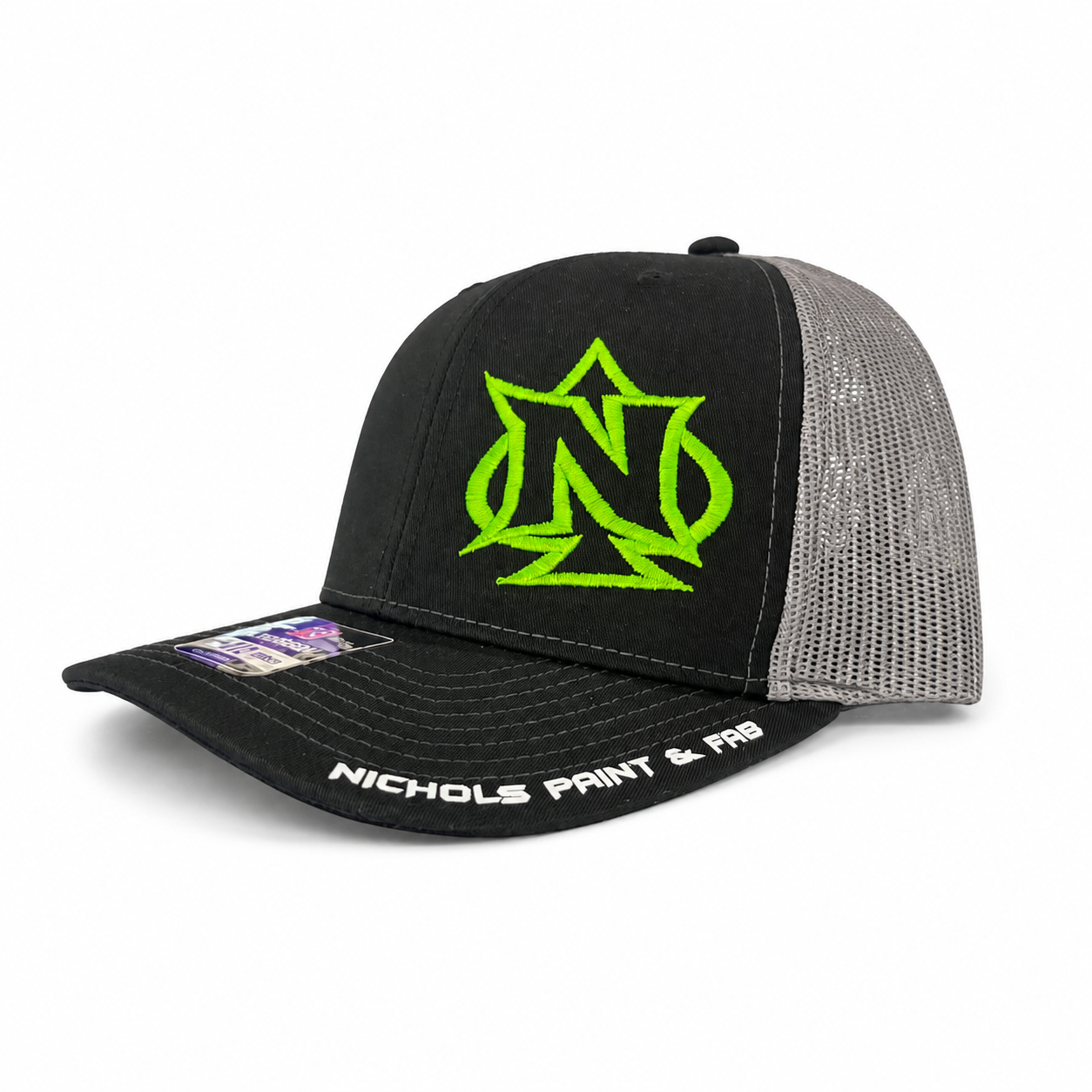 Gray Mesh Back Curved Bill Hat