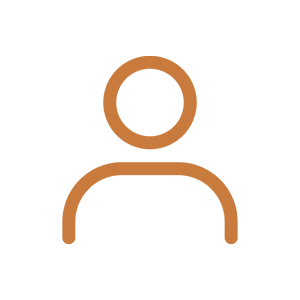 Icône d'un utilisateur représenté par un cercle pour la tête et une ligne courbe pour les épaules, de couleur marron clair.