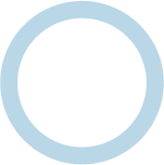 Empty circle with a light blue border on a white background.