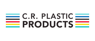 Logo of C. R. Plastic Products with horizontal colored stripes in blue, red, yellow, and green.