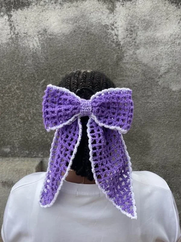 Ruffle Mesh Hair Bow