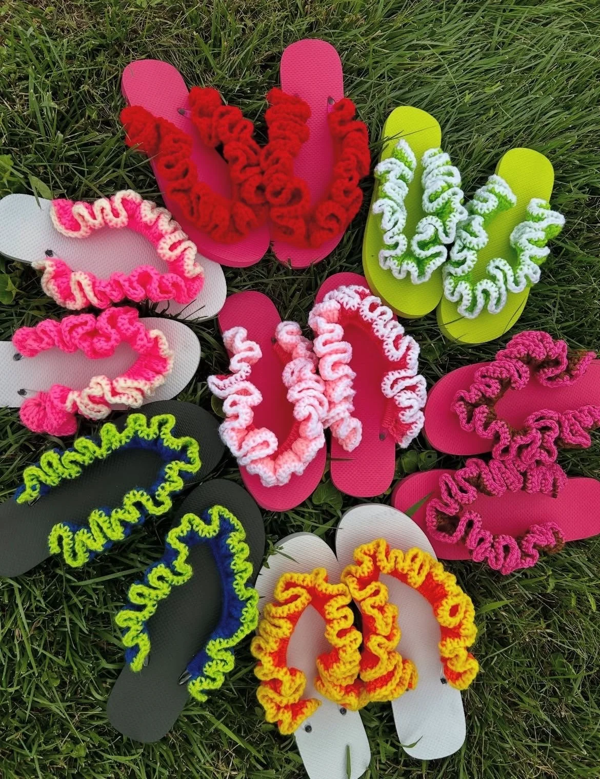 Ruffle Flip Flops