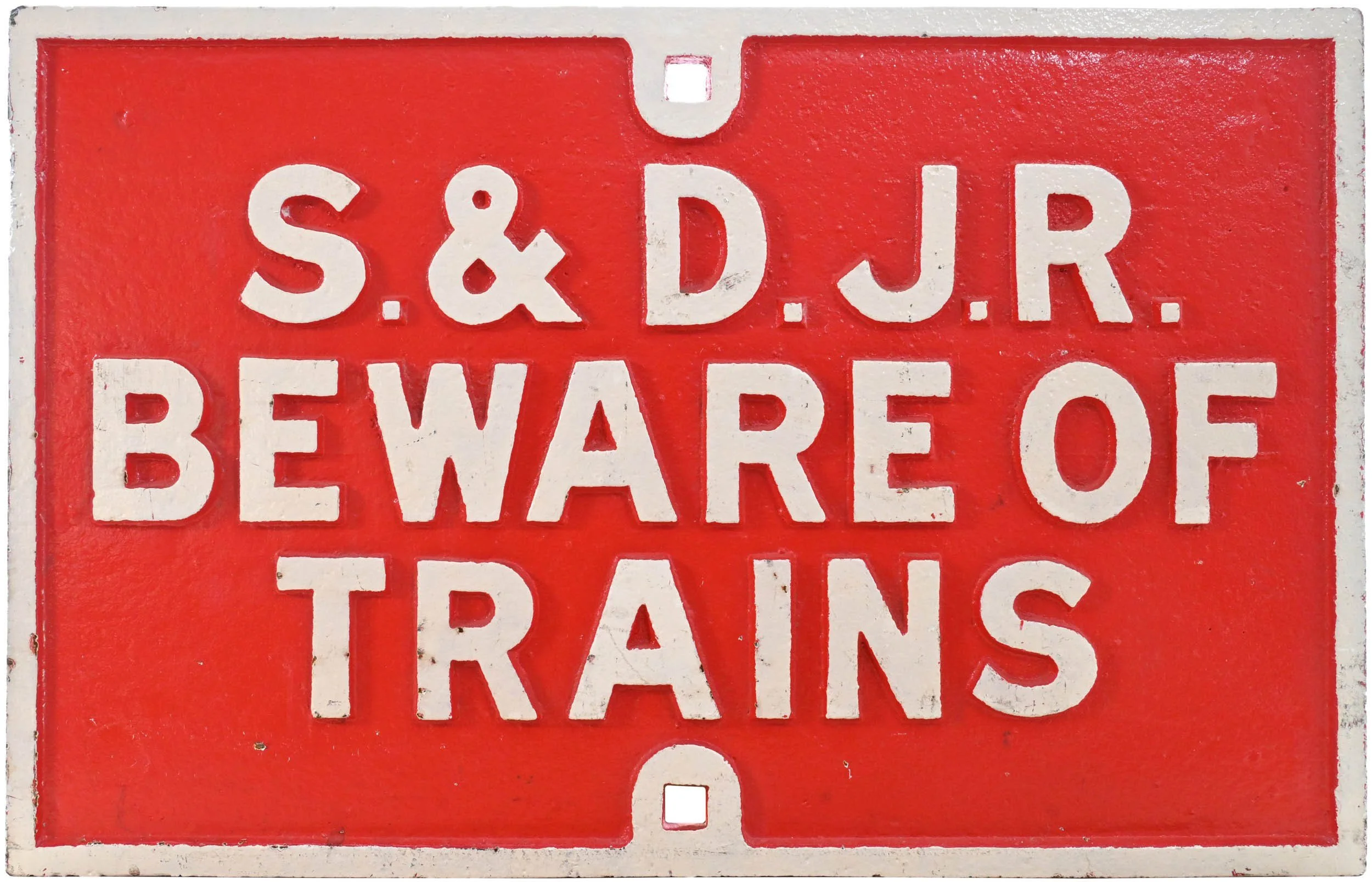 S&DJR Beware of Trains trespass sign