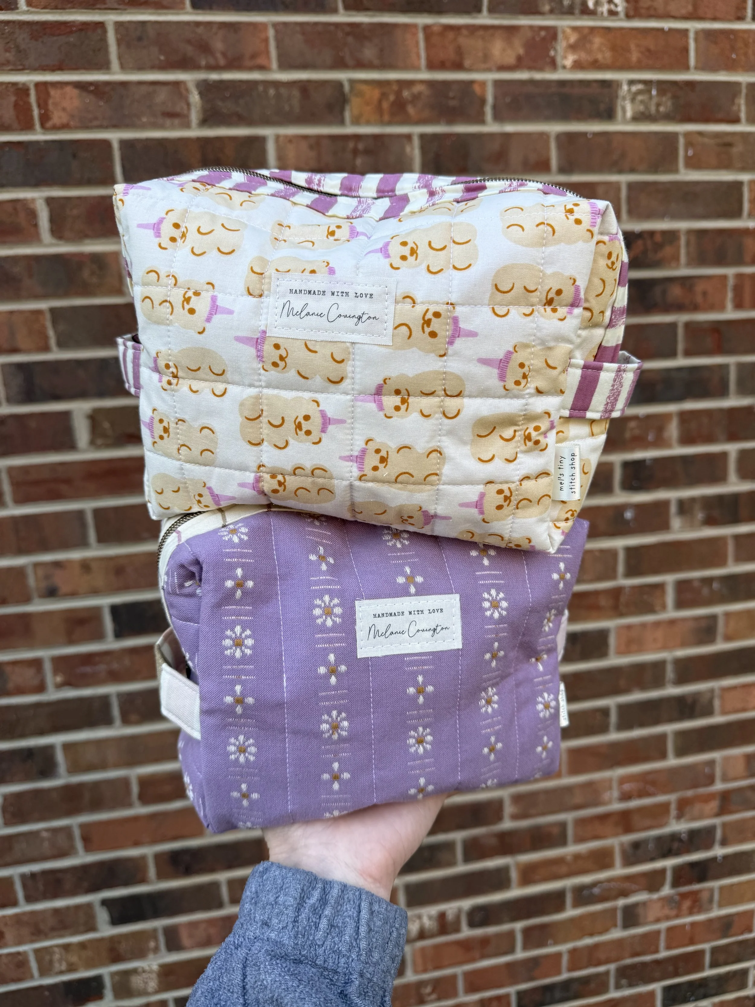 Large Boxy Zipper Bags