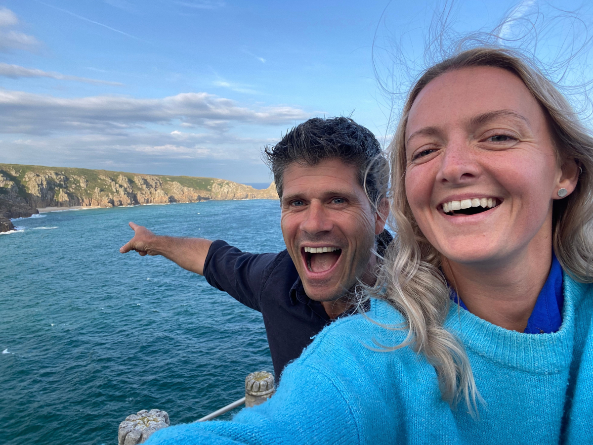 Alex with Seth Lakeman during a visit to The Minack Theatre