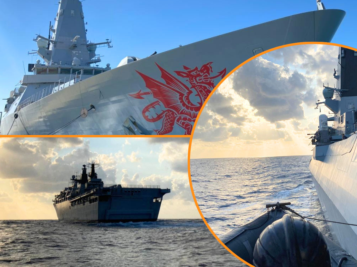 Getting from one ship to another involved climbing down the side and into a rib, then back up the side of the other boat