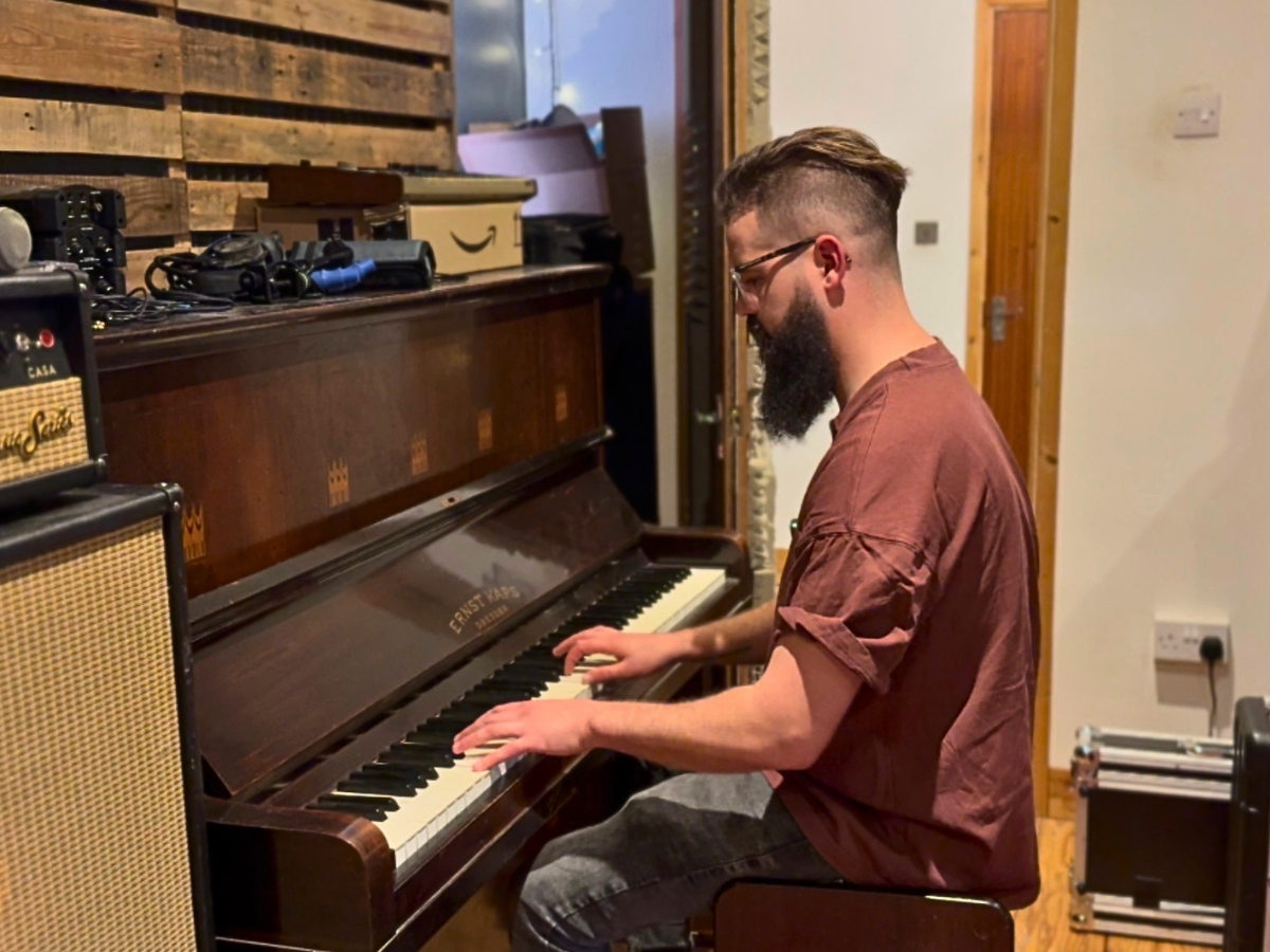 Josiah at the piano