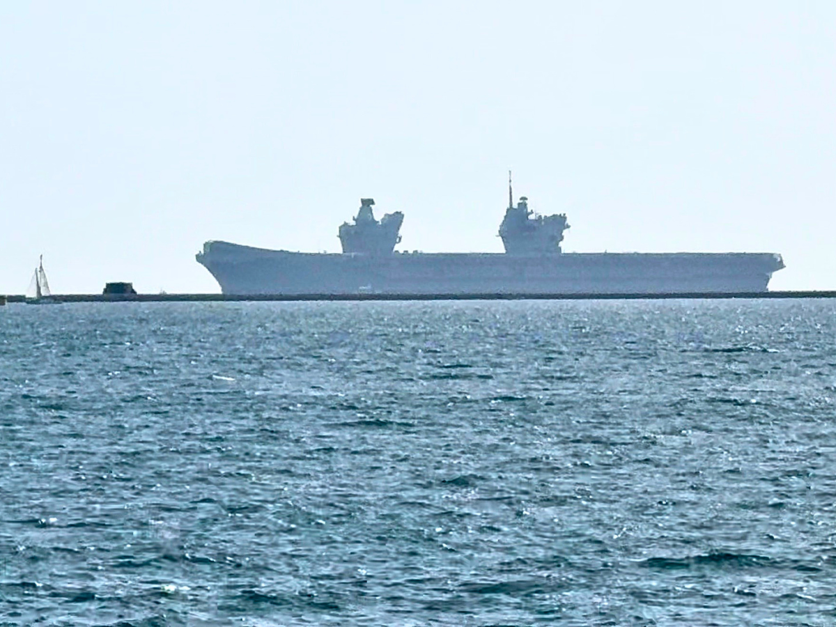 HMS Queen Elizabeth in Plymouth Sound