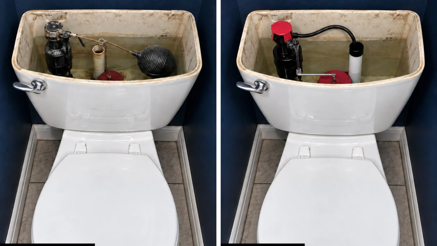 🚽 A small repair can make a big difference!

This toilet didn&rsquo;t need to be replaced&mdash;it simply needed the right repairs inside the tank. We removed the old, worn components and installed new parts to get it flushing and filling properly a