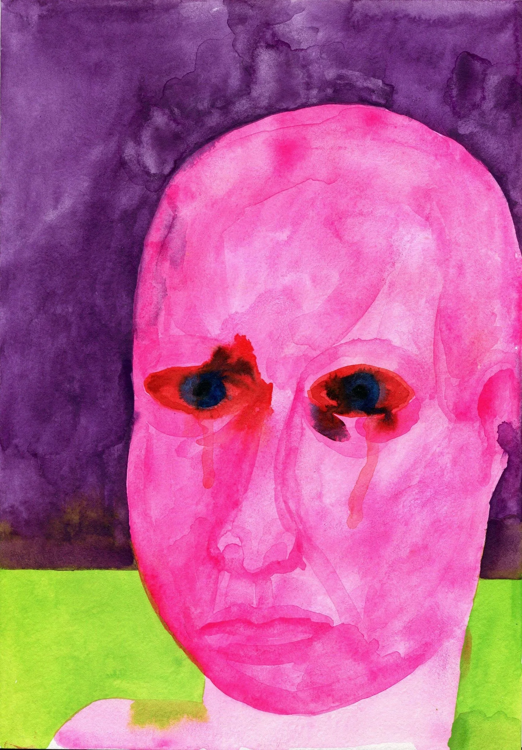 UNEASE 2,
2020,
watercolour on paper,
29.7 × 21 cm
