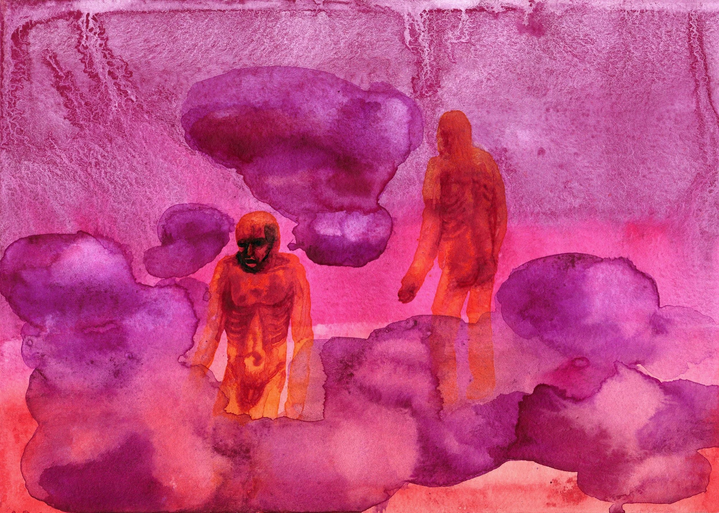 SHIFTING COURSE,
2020,
watercolour on paper,
21 × 29.7 cm
