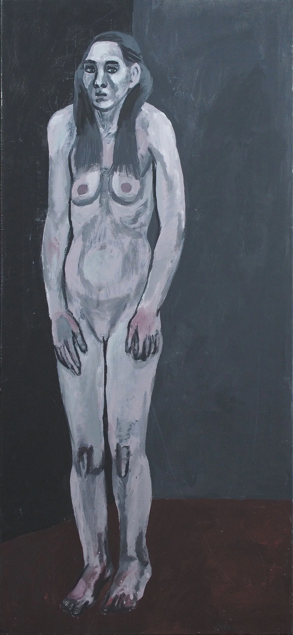 GIRL IN A CORNER,
2017,
Acrylic on canvas,
150 × 70 cm
