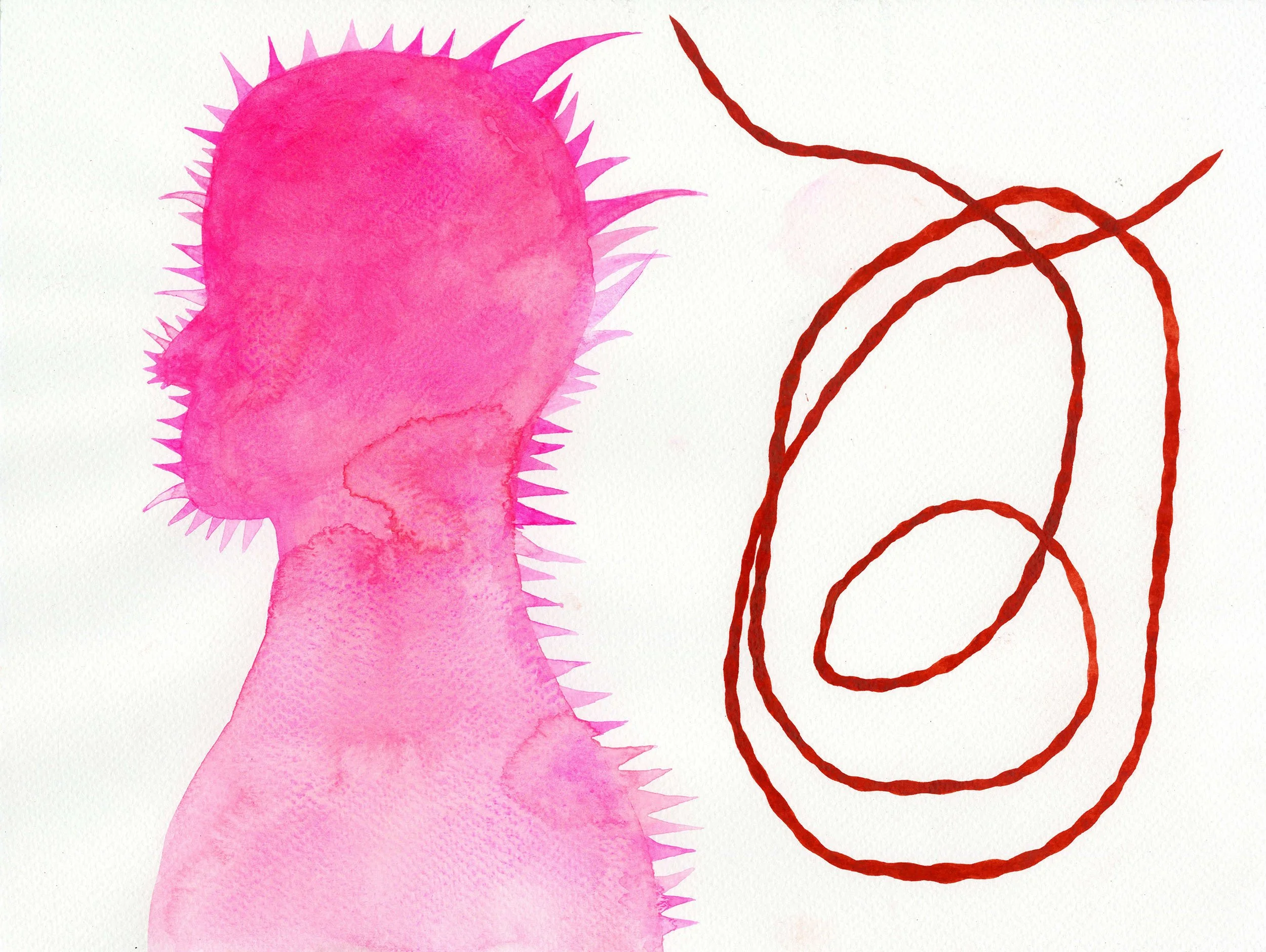 THORNY,
2021,
Watercolour on paper,
24 × 32 cm
