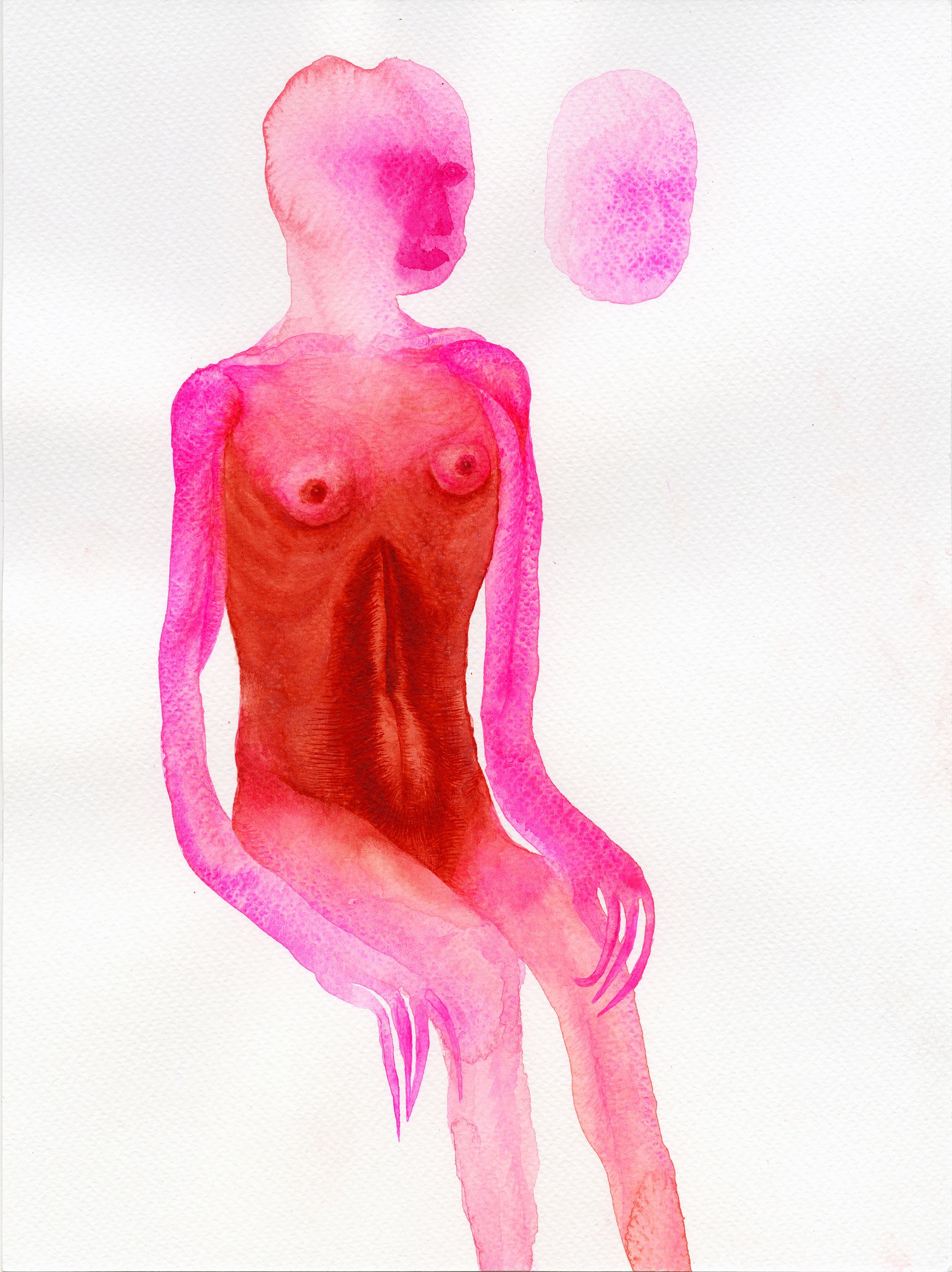 CLUTCHES,
2021,
Watercolour on paper,
32 × 24 cm
