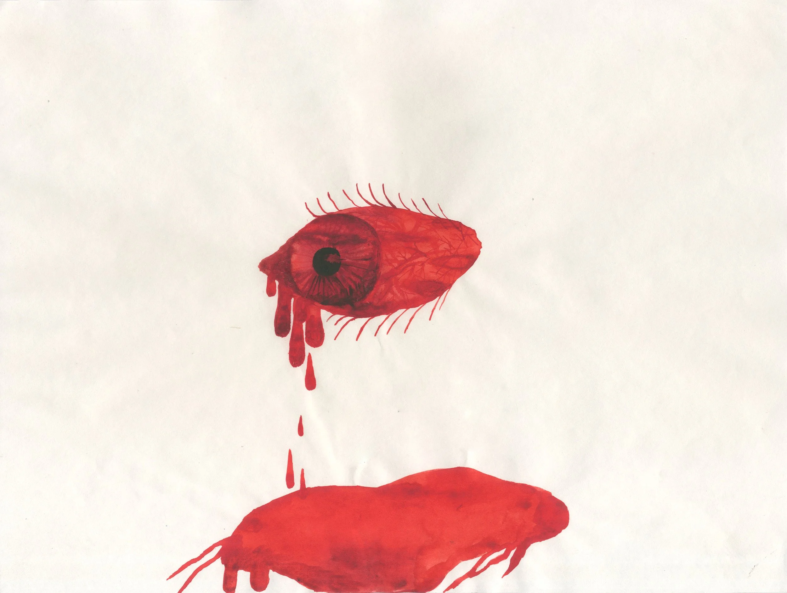 SENSITIVE EYE,
2021,
Watercolour on paper,
24 × 32 cm
