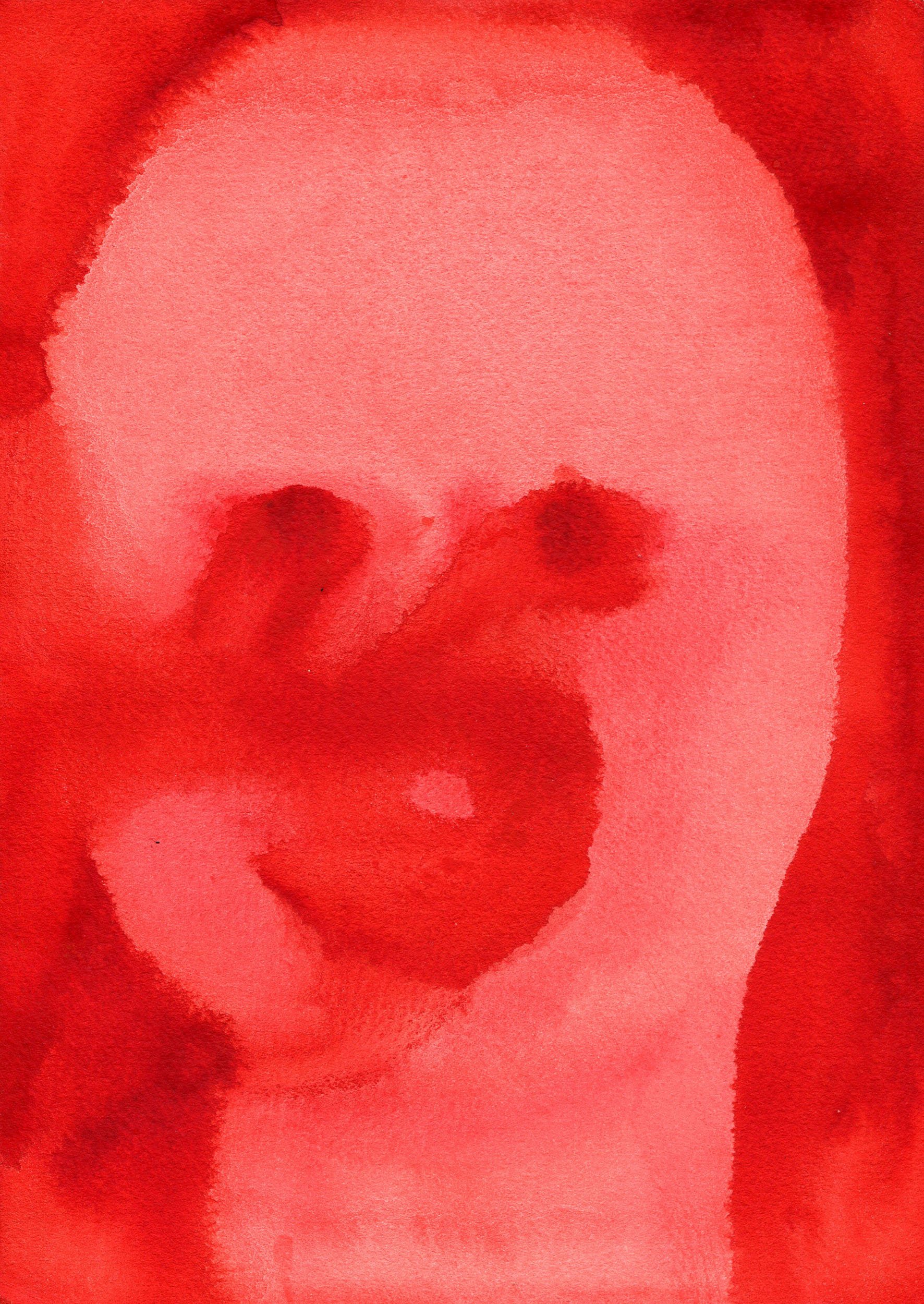 RED SMILE,
2020,
watercolour on paper,
29.7 × 21 cm
